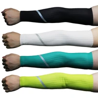 Summer Men Women Reflective Cycling Sleeves Arm Warmers Sun UV Protection Breathable Running Compression Arm Sleeves 1