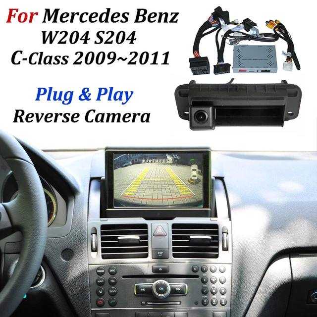 Pantalla Original Compatible con cámara de visión trasera HD para Mercedes  Benz Clase C, W204, Clase E, W207, C207, W212, E200, E230, E350, E250, RCA  - AliExpress