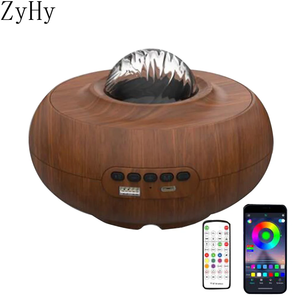 Laser Galaxy Starry Sky Projector LED Night Light 5V USB Colorful Lamps Atmospher Bluetooth APP For Bedroom Beside Gift Lamp | Лампы и