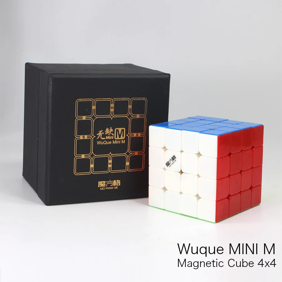 Mofangge 4x4x4 Магнитный куб 4x4 Wuque Mini M и оригинальная головоломка с быстрым кубом игры Qiyi 4*4 для профессионального Stickerless Wuque M - Цвет: Magnetic-Stickerless