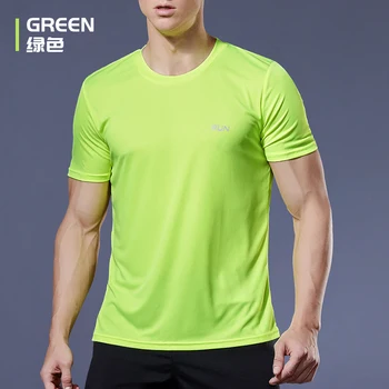 Black Compression Men T-shirts workout Sports Running T-shirt Short Sleeve Quick Dry Tshirt Fitness Exercise Gym Clothing 2