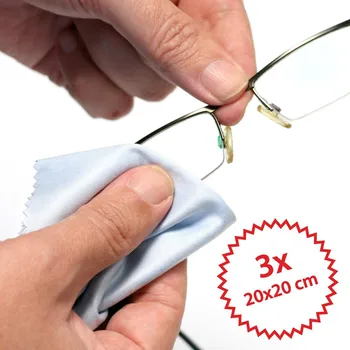 

3PC Glasses Cleaning Cloth Microfibre Cleaning Cloth Optical Quality 20*20cm Lens Cloth Wipes For Lens for glasses Camera Comput