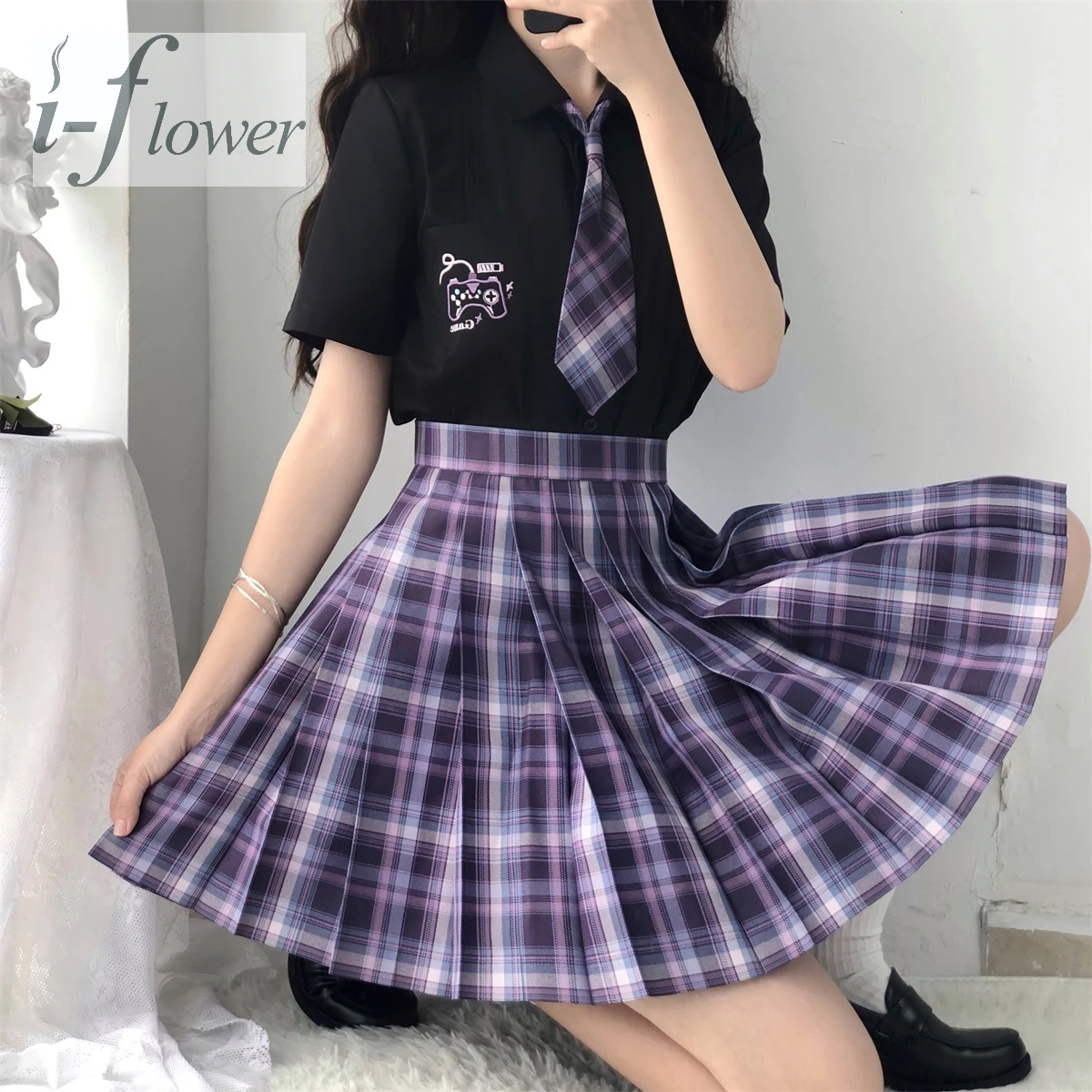 

Japanese Prppy Style Student Pleated Skirts Cute Sweet Girls Dance Mini Skirt Tie Or Bow For Free 2022 Plaid Summer Women Skirt