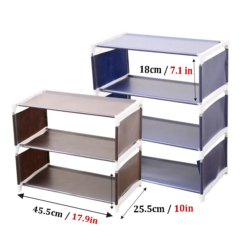 Стеллаж для обуви, органайзер, 3/4 слоев, Нетканая стойка, твердая складная подставка, полки для обуви, хранение обуви, многофункциональное хранение