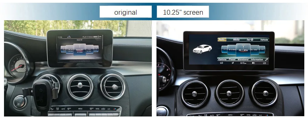 Cheap 10.25 inch 4+64G Android Display for Mercedes Benz GLC C Class W205 2015-2018 Car Radio Screen with GPS Navigation Bluetooth 0
