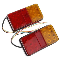 Feu arrière 12V 10 LED pour remorque de voiture, 2 pièces/paire, feu de Stop Durable, étanche, vente en gros 