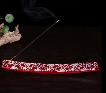 

2PCS Incense Sticks Holder Incense Burner Ash Catcher Leaf marble line incense board