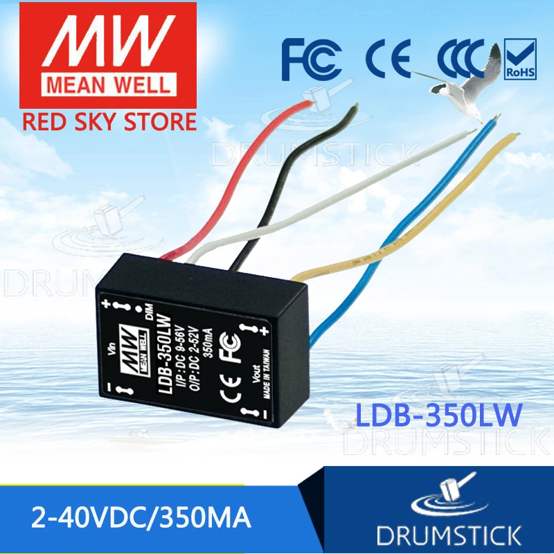 Означает хорошо LDB-350LW 2 ~ 40VDC 350mA meanwell LDB-350 модуль постоянного тока-Boost светодиодный