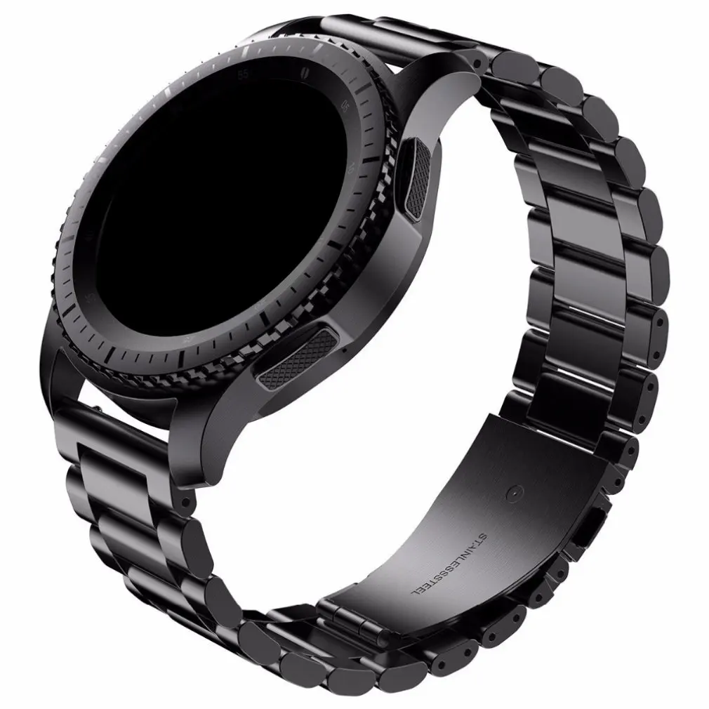 22MM Width Stainless Steel Band For Samsung Gear S2 S3 Galaxy Sport Watch Strap Metal Wristband Classic Watch Band