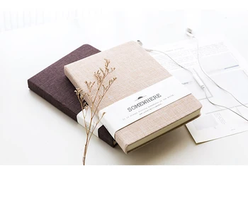 

A5 A6 Simple Fabric Cloth Notebook Daily Schedule Planner Diary School Learning Notepad 128sheets