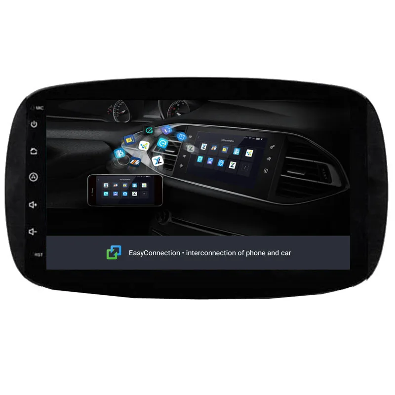 NaviTopia 9 дюймов 8 core ram 2G rom 32G Android 8,1 автомобильный радиоплеер для Benz Smart-с wifi/карты/gps