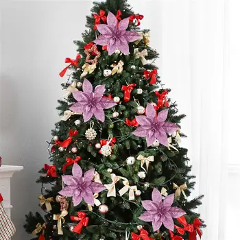 

9pcs Durable Creative Christmas Flower Christmas Tree Decoration Xmas Tree Decor Christmas Ornament Christmas Accessory for Xmas
