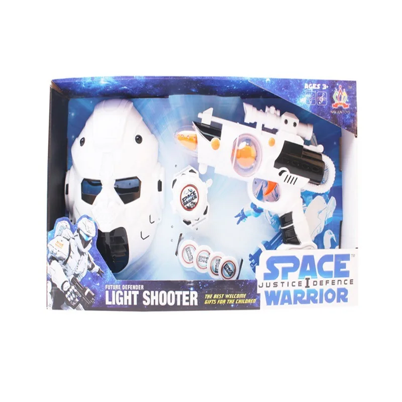 

Space Electric Transformation Model Gun Creative Shining yin le qiang Children Space Gun Mask Toy Sets