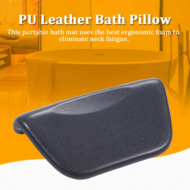 

Home Spa Ergonomic Headrest For Relaxing Head Neck Back Bath Pillows Spa Bath Pillow PU Bath Cushion Non-Slip Suction Cups