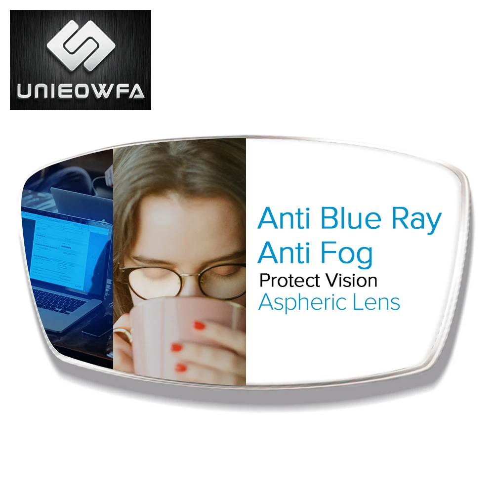 Anti Blue Light Blocking + Anti Fog Glasses Lenses Prescription Optical
