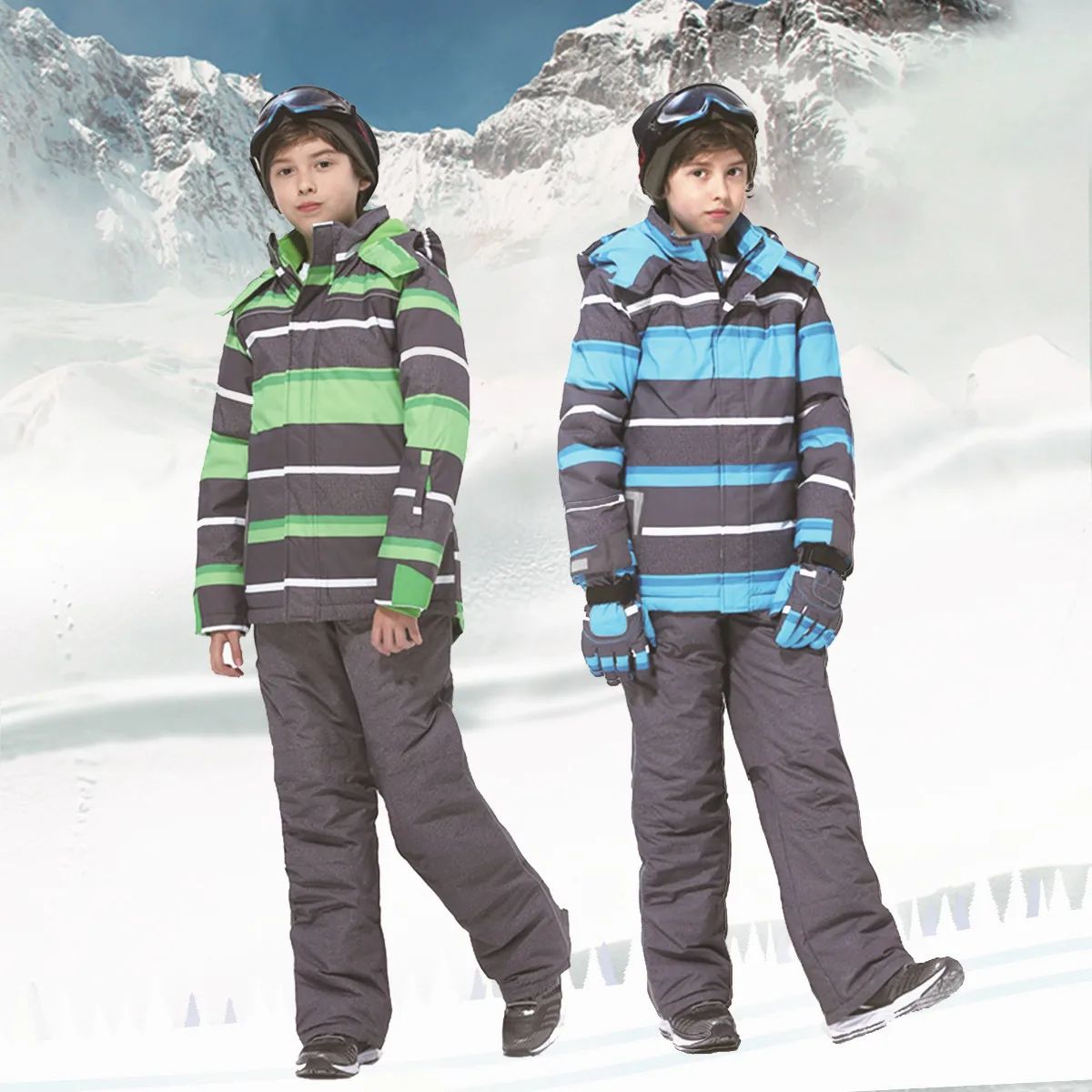 Kids' Winter Waterproof Outdoor Coat Pants Ski Suit Jacket Snowsuits Snowboard 