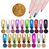 19 couleurs poudres à ongles métallique Chrome poudre à ongles effet miroir manucure Pigment Nail Art poudres avec 0.5g bâtons de fard à paupières, J ► Photo 2/6