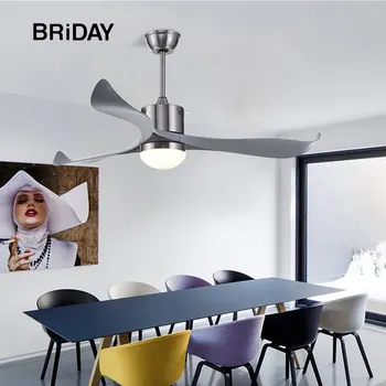 

52 Inch retro ceiling fan with lights remote control DC frequance ventilator lamp Reversible Home Fixture Silent Motor cieling