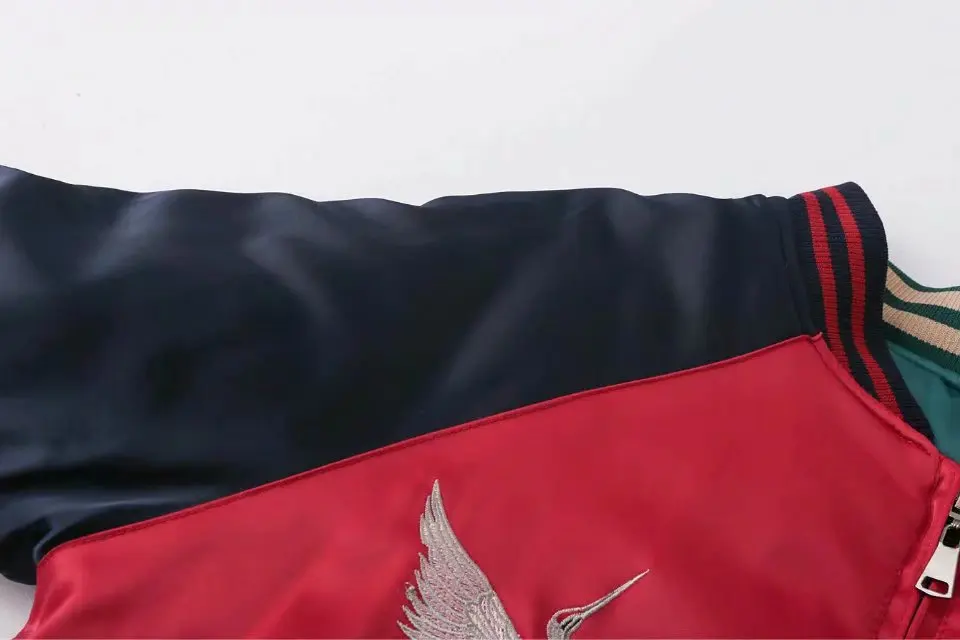 Бейсбольная форма для мужчин и женщин, стиль знаменитостей, Европа и Америка,, Двусторонняя куртка с машинной вышивкой, контрастная Коло