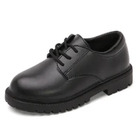 Boys Shoes Children Leather Shoes For Big Kids Teenagers Size 27-38 For Big Boy Formal Wedding Shoes British Style Simple Black 1