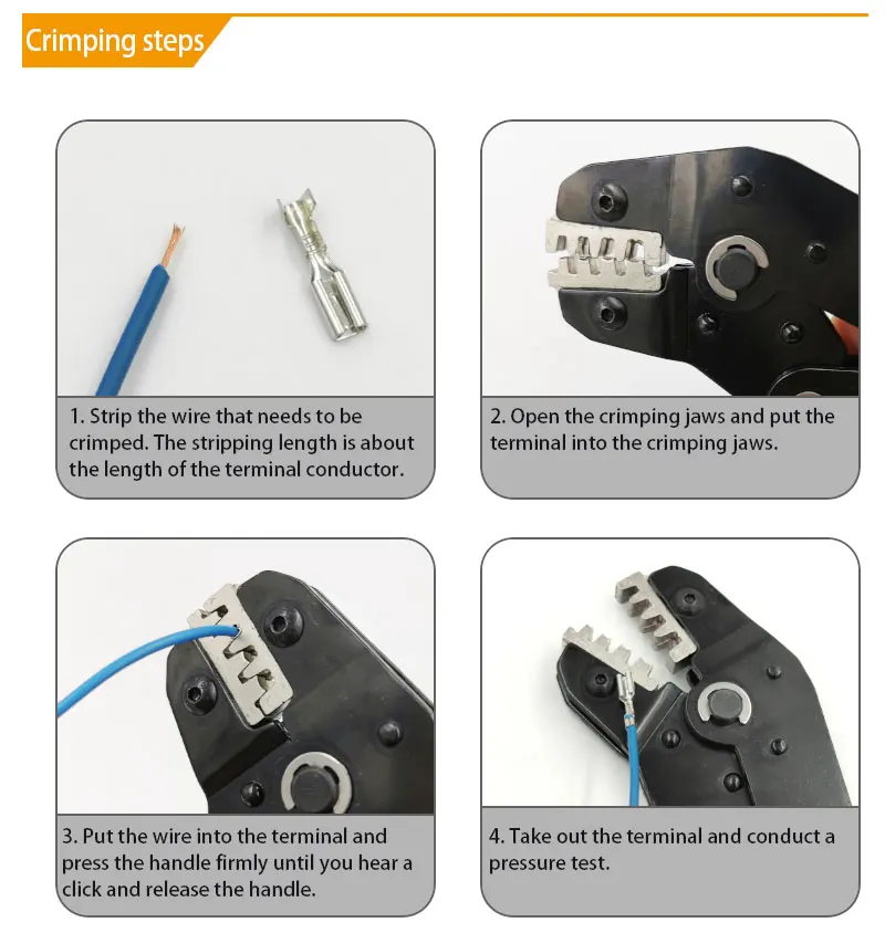 tongue and groove plane Crimping pliers SN-48BS 8 jaw kit package for 2.8 4.8 6.3 VH2.54 3.96 2510/tube/insulation terminals electrical clamp tools mini block plane