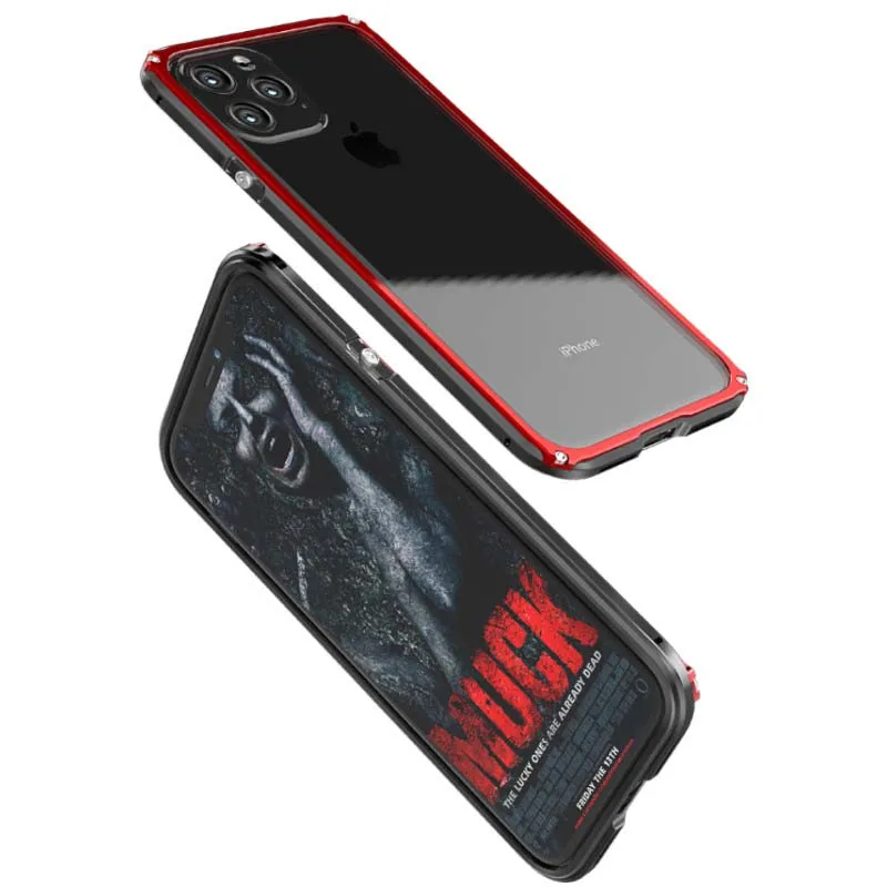 

Luxury Aluminum Metal Frame Plastics Back Hybrid Cover Case For iphone 7 7plus 8 8plus X XS XR XSMax 11 11Pro 11ProMax KS0347