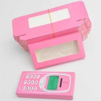 

Wholesale Paper Eyelash Box Lash Boxes Packaging Faux Cils Strip 25mm Mink Eyelashes Package Storage Cases No Tray Bulk Vendors
