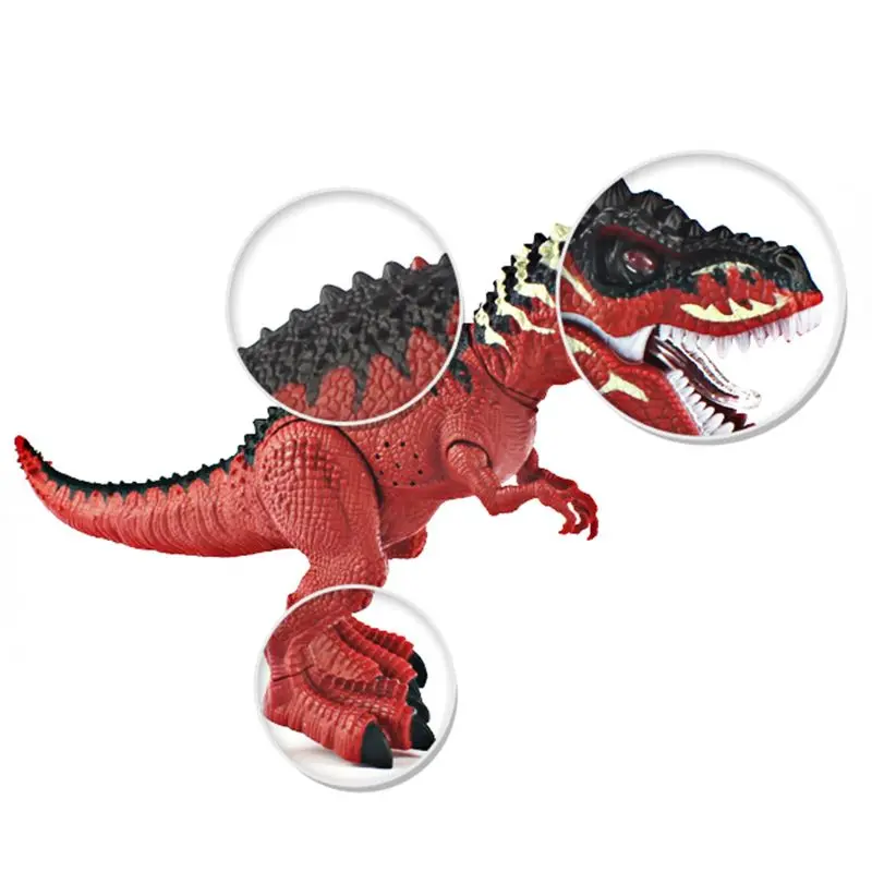 Моделирование ходьба T-Rex динозавр модель светильник проецирования звуков реального движения электрические игрушки для мальчиков