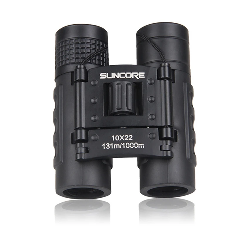 

New-Suncore Hunting Pocket Binoculars Hd 10X22 Binoculars Professional Telescope Zoom Vision Lightweight Black