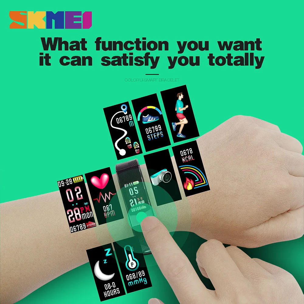 SKMEI B30 Smart Band стиль Для мужчин и Для женщин цифровой Умные Часы светодиодный несколько многочисленные функции Водонепроницаемый человек brecelet Relogio Masculino