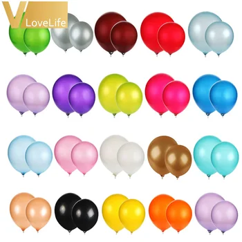

50pcs/lot Latex Air Balloon 12" Pearl Balloons Wedding Birthday Christmas Party Decoration Balloons Toys Many Colors Choose