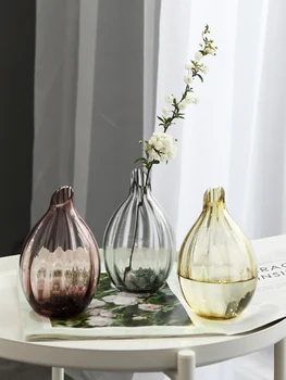 

Exquisite small vase home decoration glass vase transparent hydroponic flower vases for flowers home decoration
