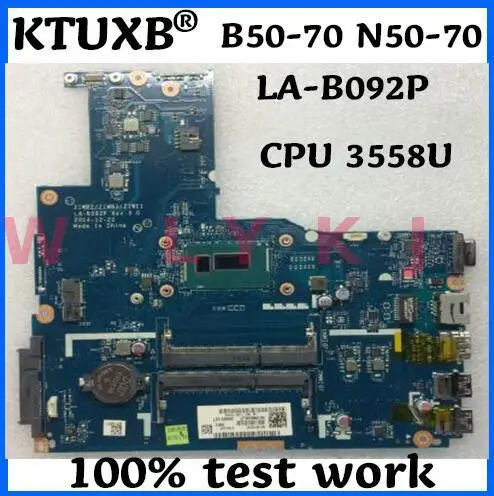 KTUXB ZIWB2/ZIWB3/ZIWE1 LA-B092P материнская плата для ноутбука Lenovo B50-70 N50-70 ноутбук Процессор
