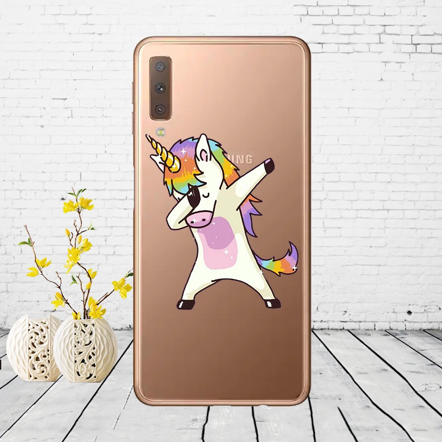 D45 Чехол для samsung Galaxy A7 силиконовый чехол для телефона с принтом чехол-накладка на заднюю крышку для samsung A7 A750 A750F 6,0 дюймов - Цвет: D45
