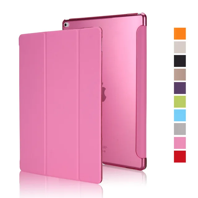 Подходит для iPad Pro 12,9 TPU Мягкий силиконовый чехол-накладка из искусственной кожи Smart Cover мягкая Задняя накладка чехла из ТПУ для iPad Pro 12," - Цвет: Pink