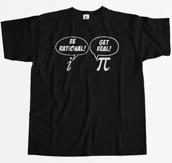

Funny Maths Be Rational Get Real Pi Complex Numbers Mens T-Shirt