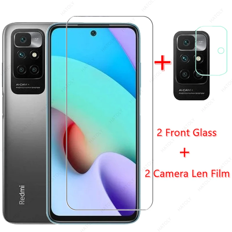 Glass for Xiaomi Redmi 10 Tempered Glass for Xiaomi Redmi 10 9 9T Note 10 Pro 4G 5G 10s 9A 9C NFC Screen Protector Camera Film