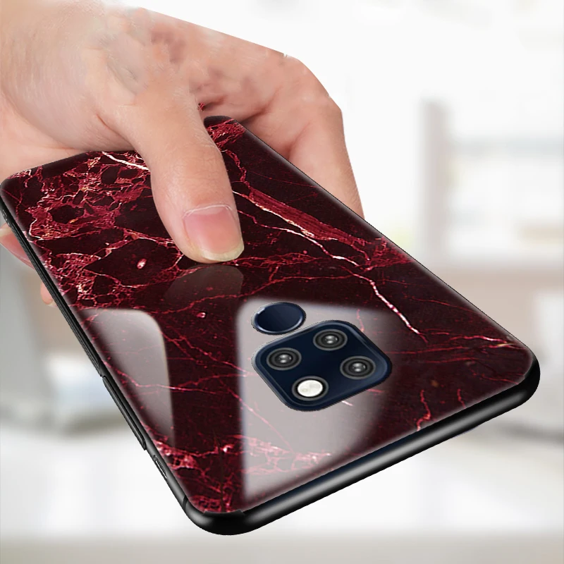 Чехол из закаленного стекла Mate20 X для Huawei Mate 20 Pro чехол HD с мраморным рисунком 20Pro 20X