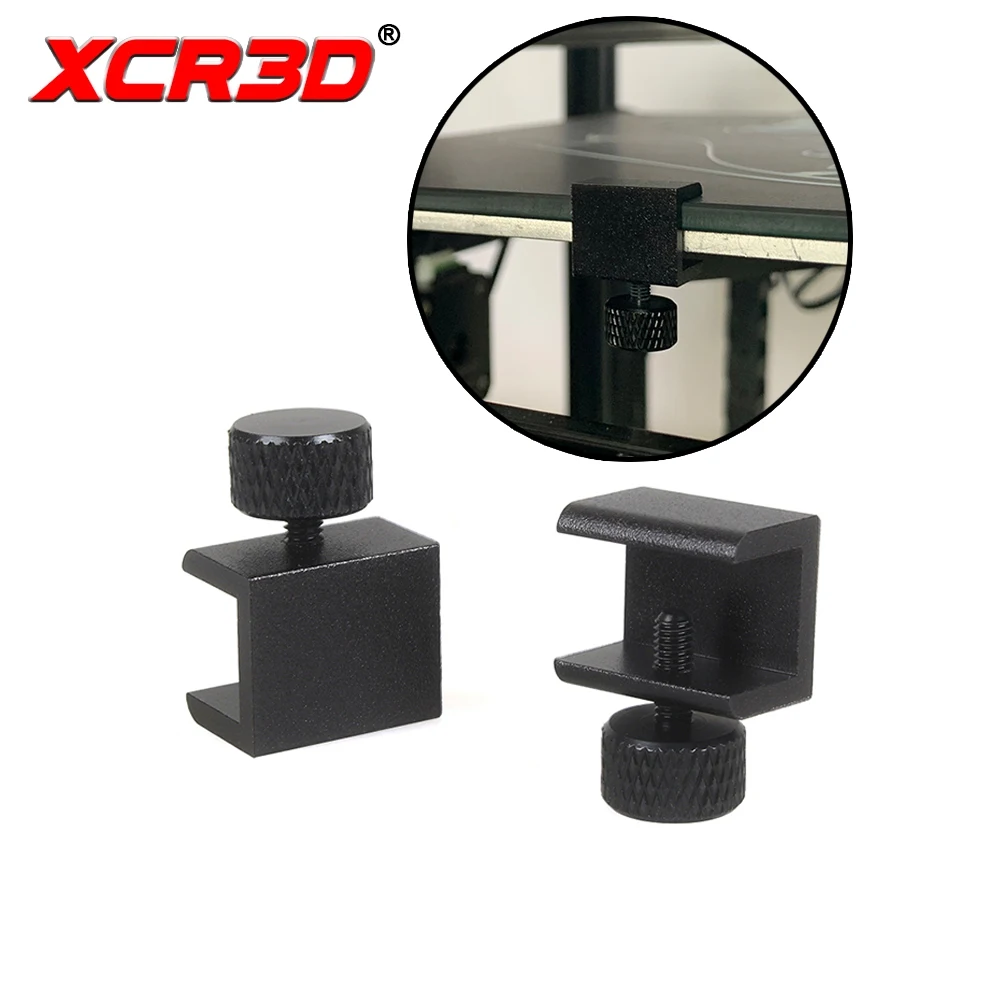 XCR3D 2pcs 3D Printer Parts Glass Plate Clamp Clip Build Platform