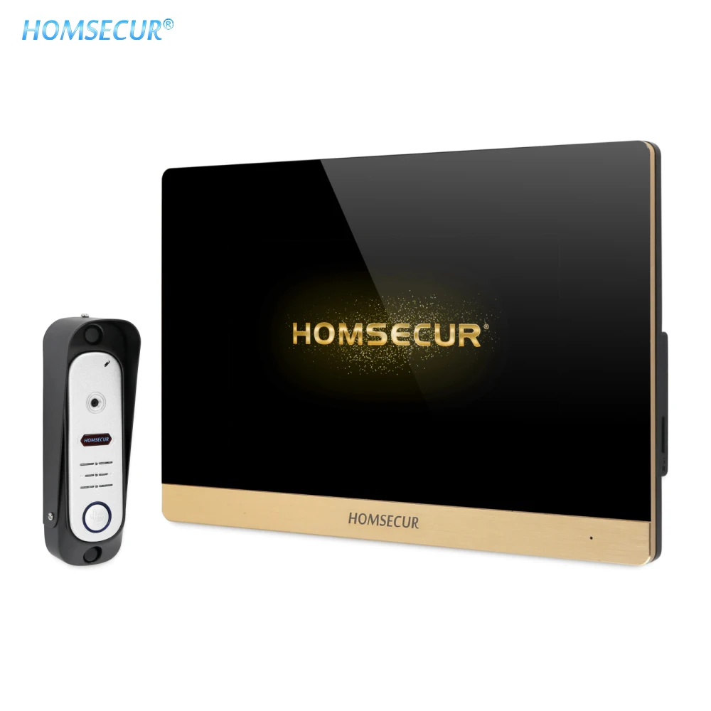 HOMSECUR " видео и аудио умный дверной звонок с Intra-monitor аудио домофон для квартиры BC051HD-S+ BM716HD-G
