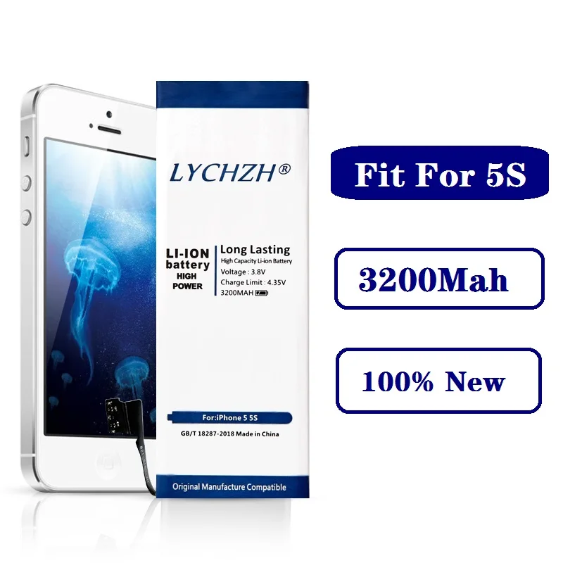 For iPhone 5S 5C Оригинальная литиевая батарея для Apple iPhone 6S 6, 7, 5S, 5, сменные батареи, внутренняя батарея для телефона, 3200 мА/ч, 3600 мА/ч+ Бесплатные инструменты - Цвет: For iPhone 5S 5C