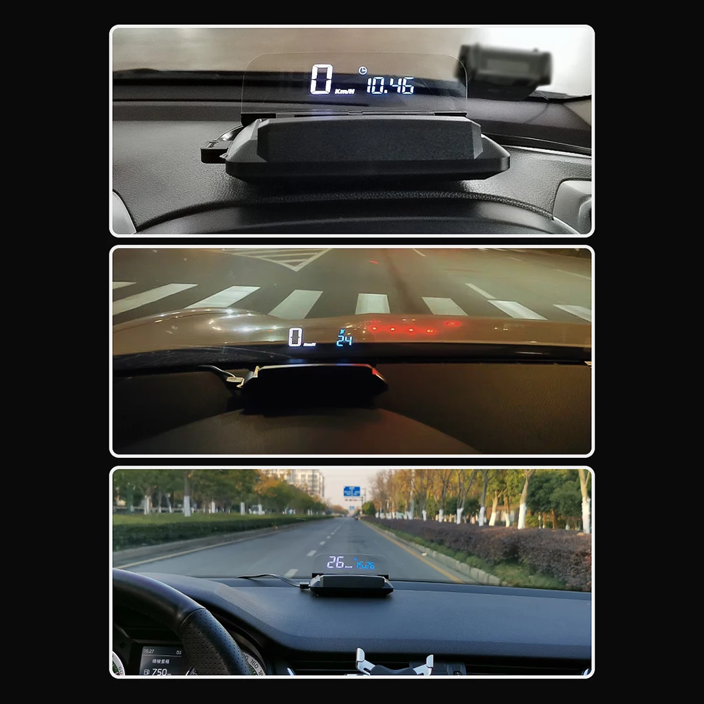 Digital 5in Car Head UP Display GPS Speedometer HUD Display No Double Image Digital 5in Car Head UP Display GPS Speedometer HUD Display No Double Image