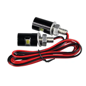 

2pcs White LED License Plate Screw Bolt Light Bulb 12V For Motorcycle ATV UTV LED License Plate Lights Left Right