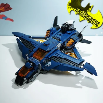 

In Stock 07122 Marvel Avengers 76126 Ultimate Quinjet 923Pcs Model Building Block Bricks Toys Compatible With Super Hero Thanos