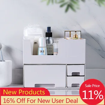 

Large Capacity Makeup Storage Boxes Cosmetic Organizer Jewelry Nail Polish Holder Makeup Drawer Bathroom Sundries Container