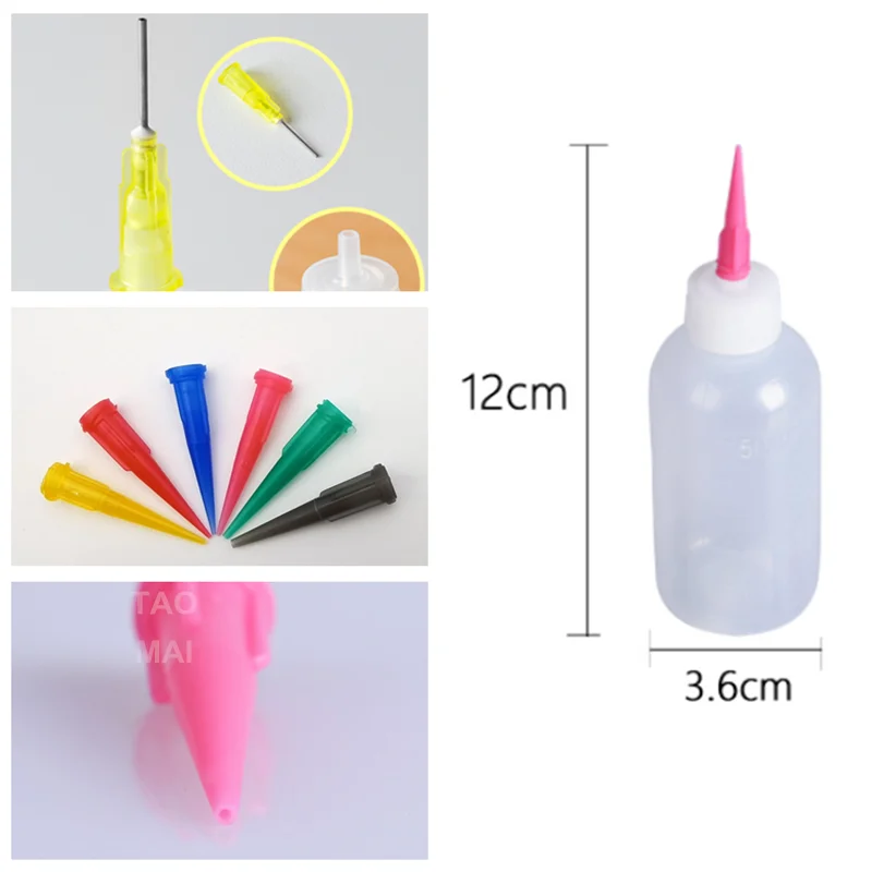 Polymer Clay Tools 50ml Ceramic Art Squeeze Clay Bottle Multi-needle Point Line Texture Effect Creative Decoration DIY Pottery Clay Painting Tool