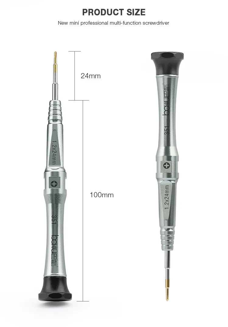 BaKu ba-351 шуруповерт Супер жесткий S2 стальной крест 1,5 пять звезд 0,8 для iPhone samsung демонтировать Teardown Открытие Ремонт Инструменты