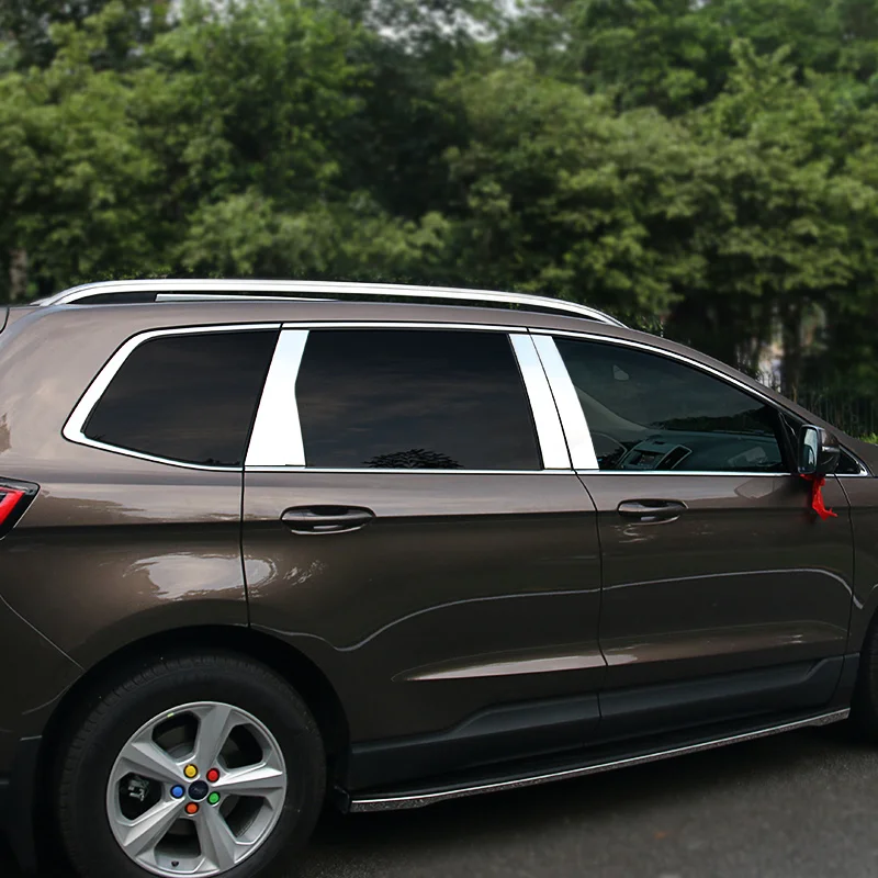 6 шт. для Ford Edge- нержавеющая сталь Центральная балка оконной рамы Крышка Штыря отделка автомобиля Стайлинг