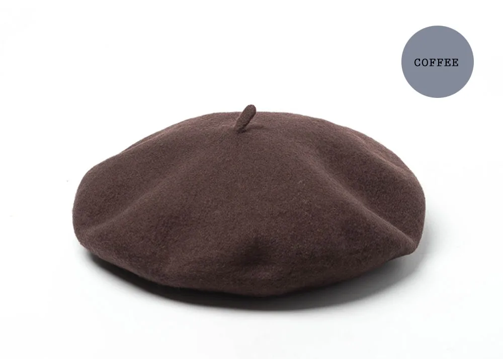 male french beret Big Wool Beret Military French Artist Hats For Women Men's Flat Caps beret mens hat