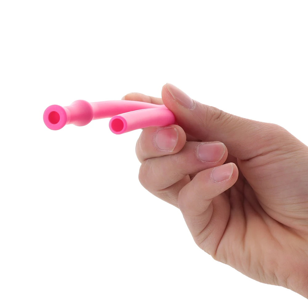 Collapsible Silicone Straw Reusable Folding Drinking Straw with Carrying Case and Cleaning Brush for Travel Party Bar Accessory